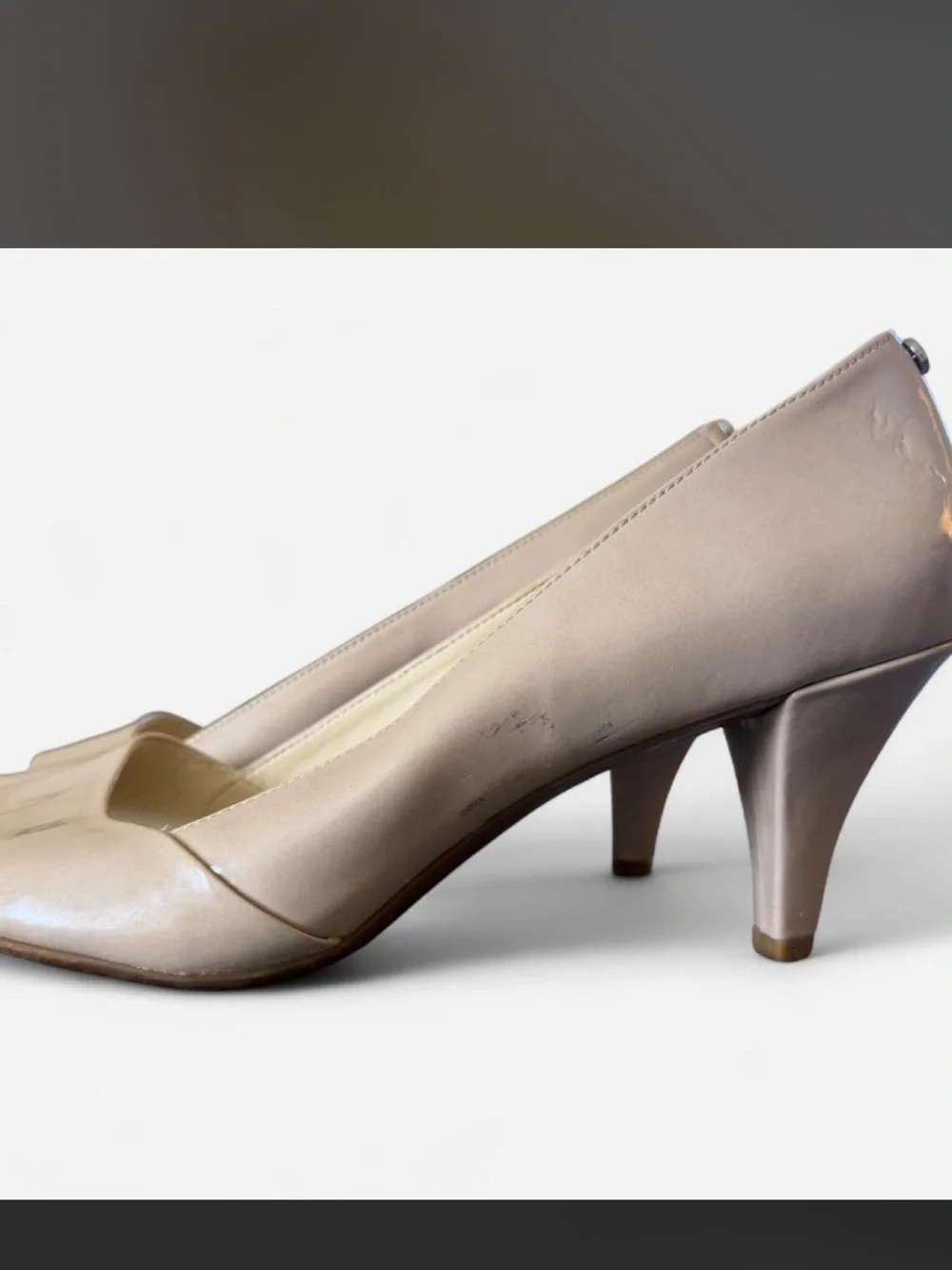 Calvin Klein Beige Open-Toe Heels